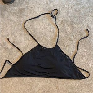 NWOT Black halter bikini top